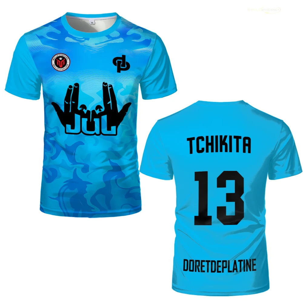 MAILLOT JUL BLEU - FLAMMES