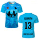MAILLOT JUL BLEU - FLAMMES